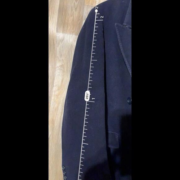 FER7  Wool Cashmere Mens Peacoat Sz 52 Blue - Picture 5 of 13